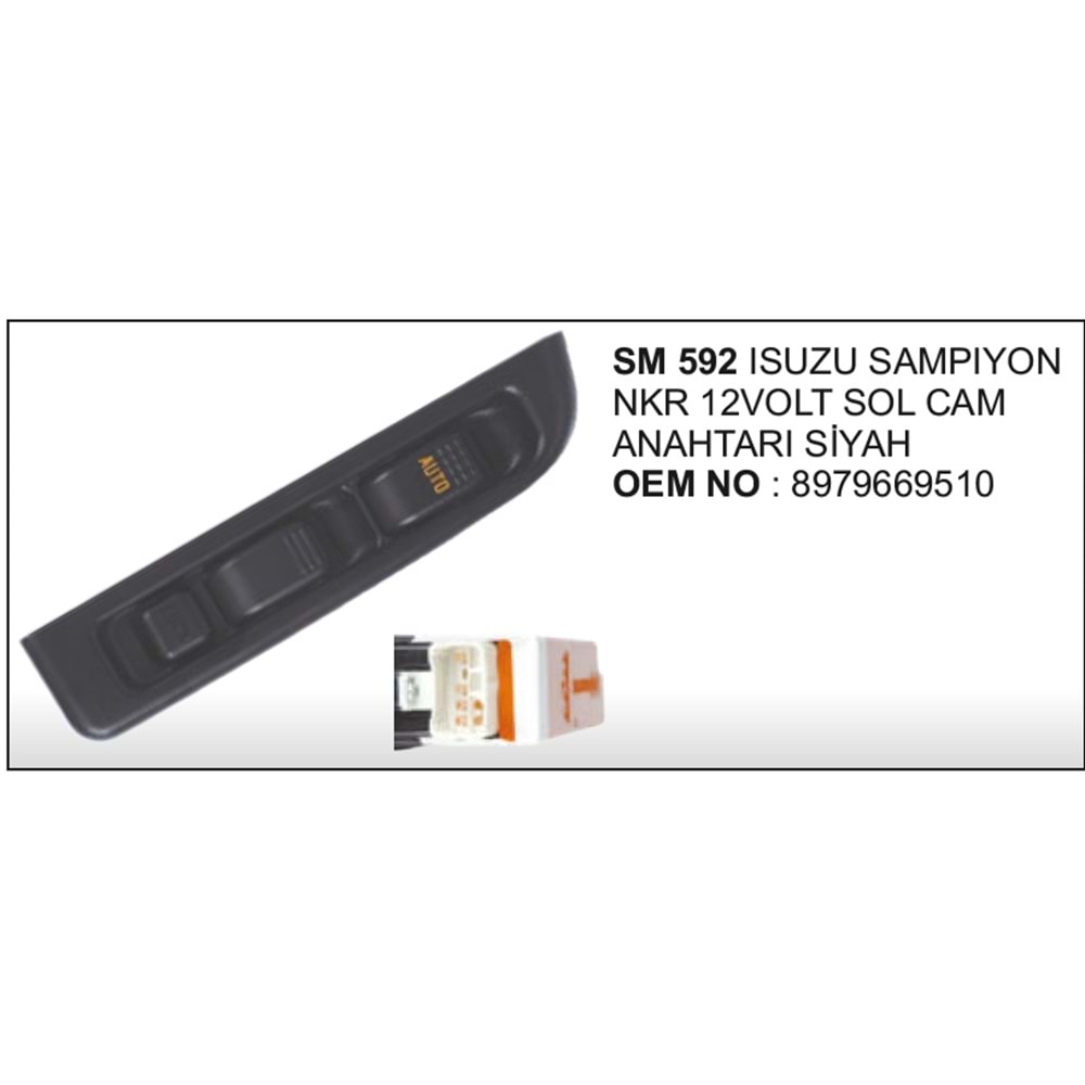 CAM ACMA KAPAMA SOL SAMPIYON 12V SIYAH