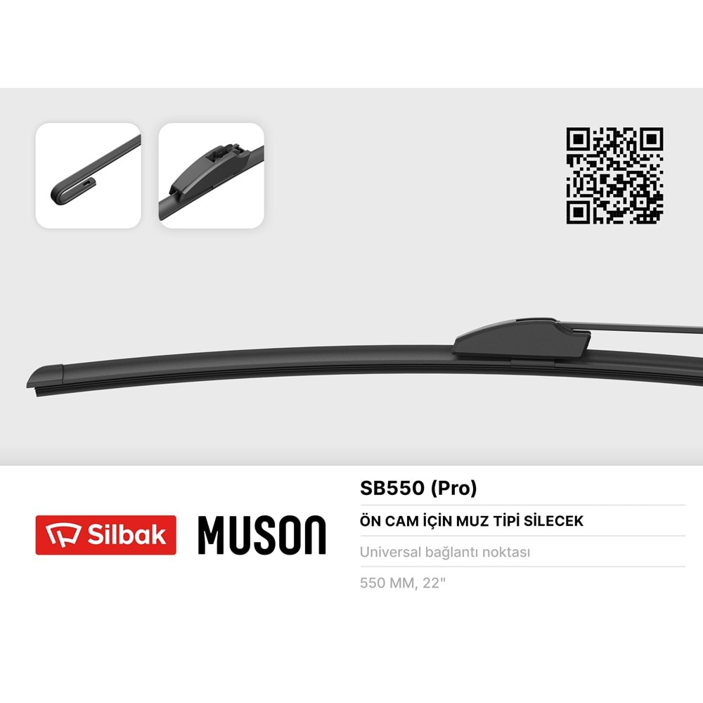 SILGI SUPURGESI BANANA TIP UNIVERSAL 550 MM AD.