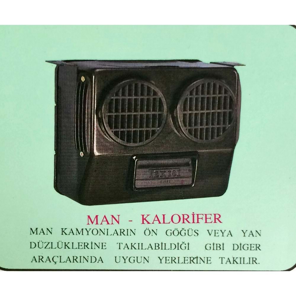 KALORIFER 12V MAN KAMYON UFLEYICI