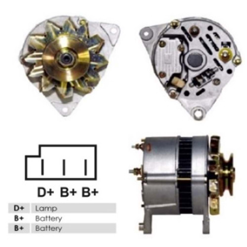 ALT DINAMO 12V 65A LUCAS TIP FATIH GRANADA SCORPIO SIERRA NEW HOLLAND M.F PERKINS