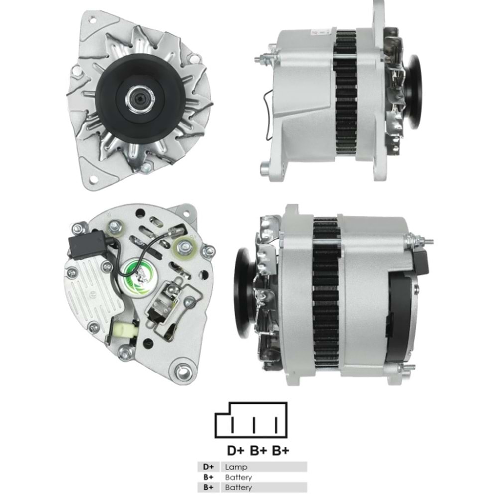 ALT DINAMO 12V 65A LUCAS TIP CARGO 1352 1512 ESCORT FIESTA B+ B+ D+ 24202