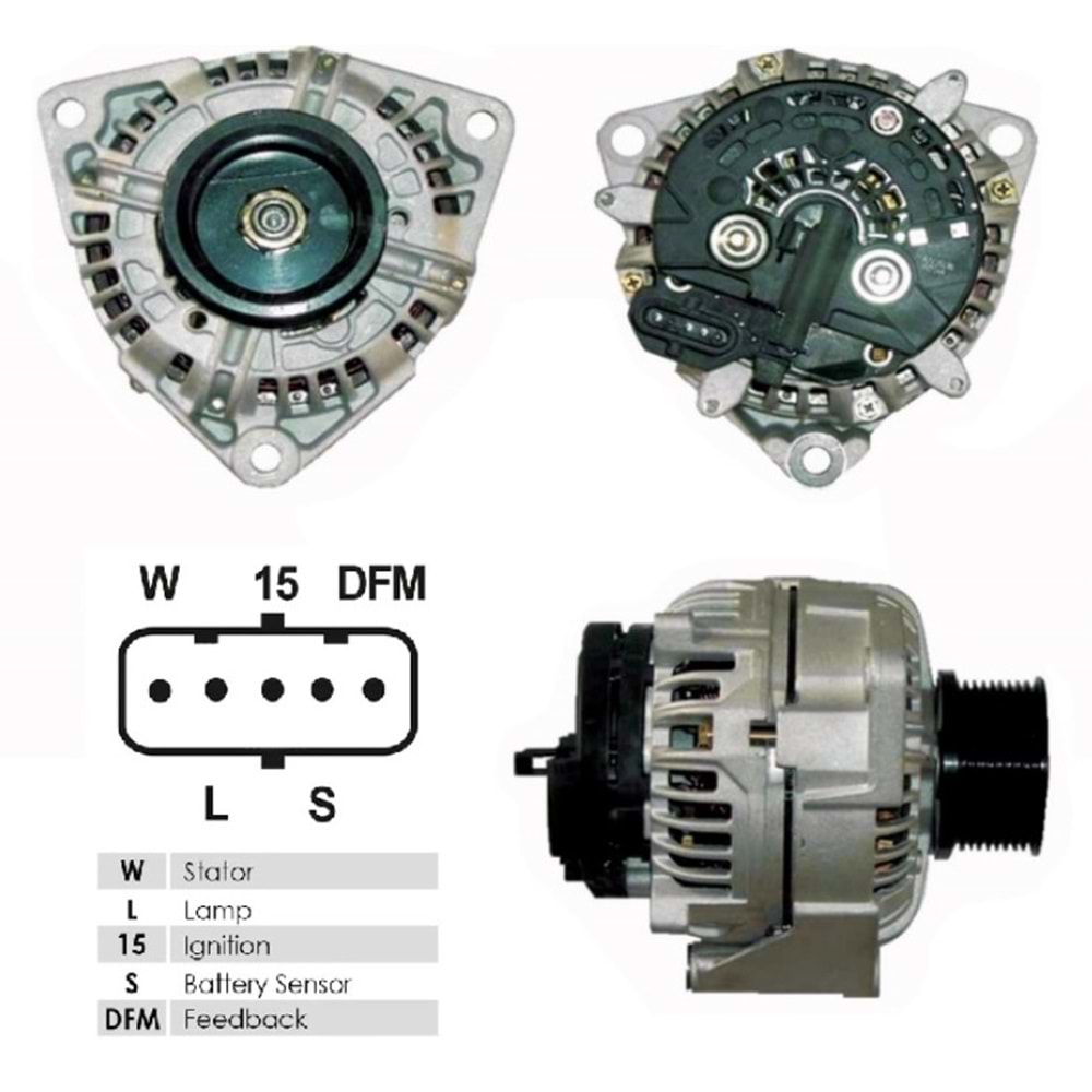 ALT DINAMO 24V 100A BOSCH TIP MERCEDES ACTROS I ACTROS II ATEGO II AXOR II