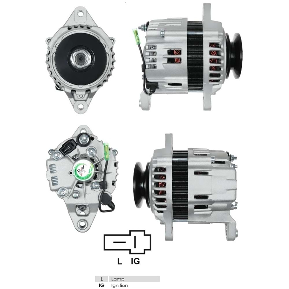 ALT DINAMO 12V 50A HITACHI TIP ISUZU - NISSAN FORKLIFT FG204-NFG101-NFG104-S4E IC SOGUTMALI ALT-143