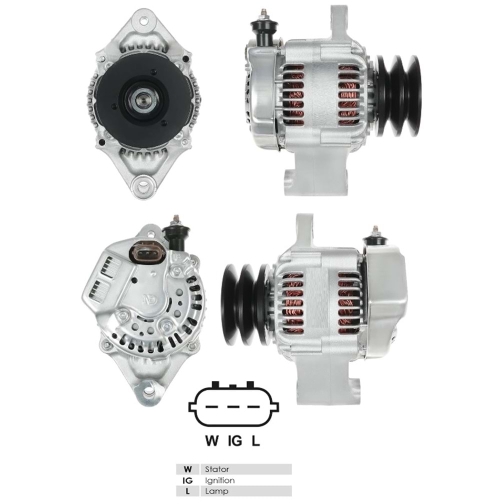 ALT DINAMO 12V 55A NIPPON DENSO TIP CATERPILLAR LOADER FORKLIFT PERKINS MOTOR