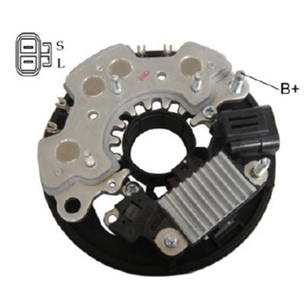 ALT DIOT TABLASI + KONJEKTOR 14V 8 DIOT HITACHI TIPI NISSAN NAVARA SKYSTAR JCB RH-77+VR-H2000-62