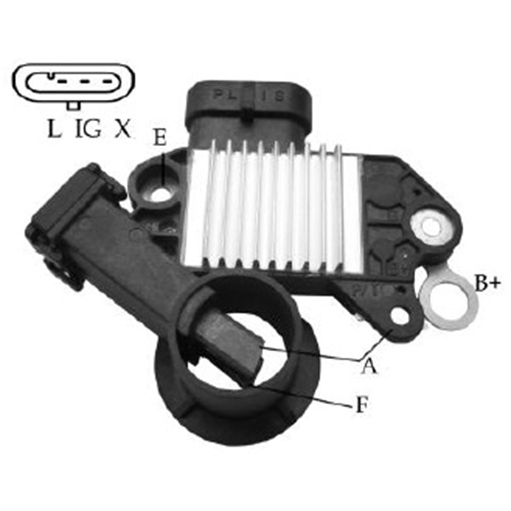 ALT KONJEKTOR 14.70V DELCO TIP 11SI CHEVROLET KALOS / AVEO 1.4 / LACETTI / NUBIRA 1.6 L-IG-X VR-D716