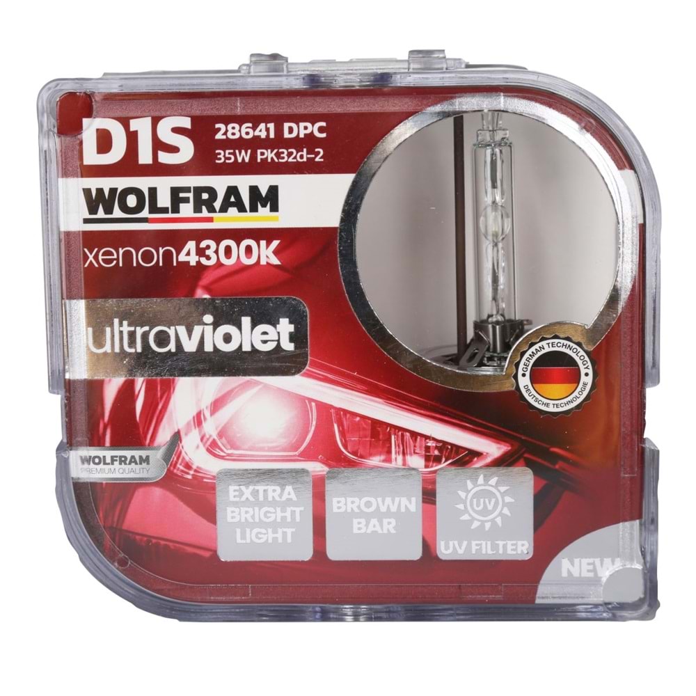 D1S 12V 35W PK32d-2 XENON 4300K UltraViolet MAVİ CAM 4300K