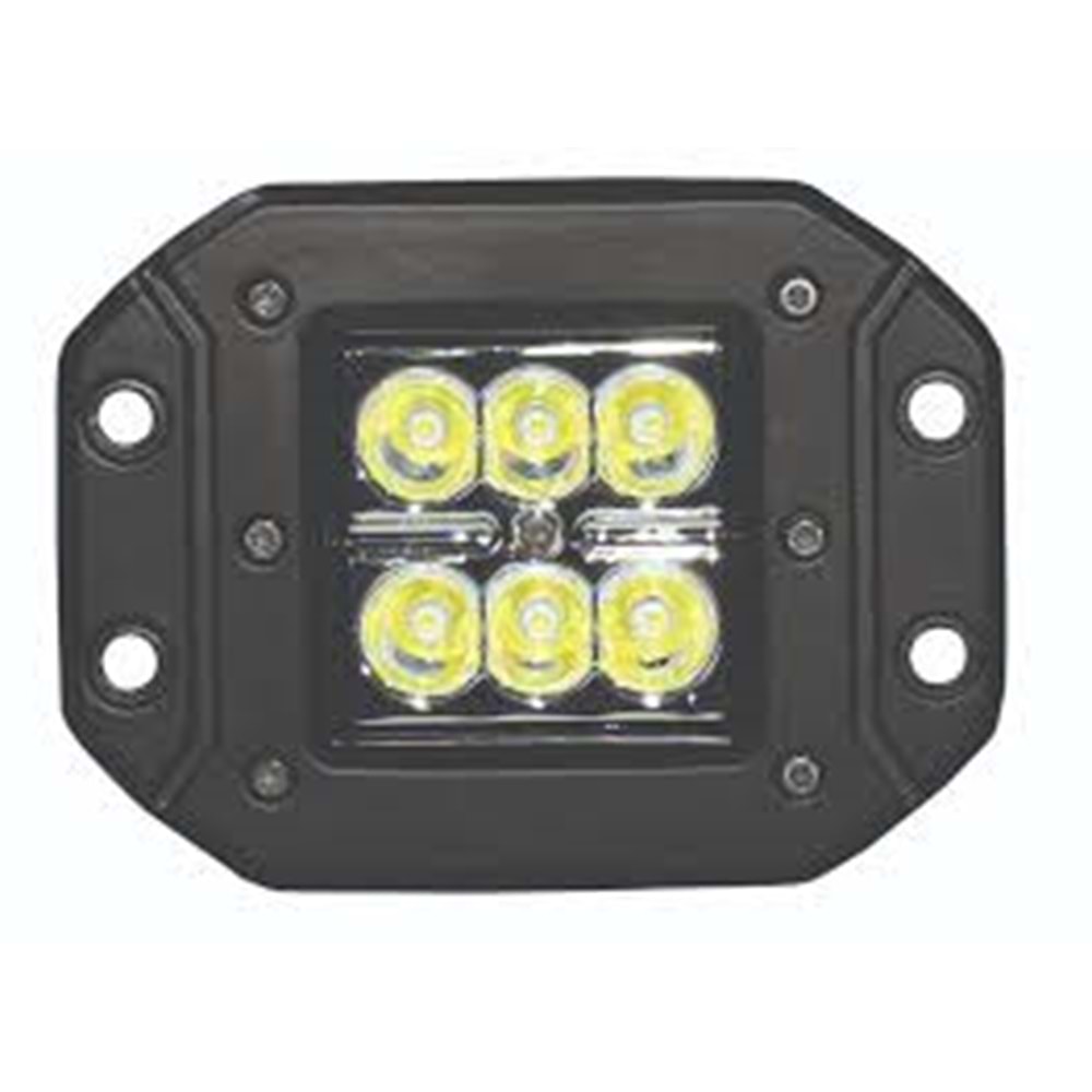 6 LED ÇALIŞMA LAMBASI GÖMME BAĞLANTILI 18W