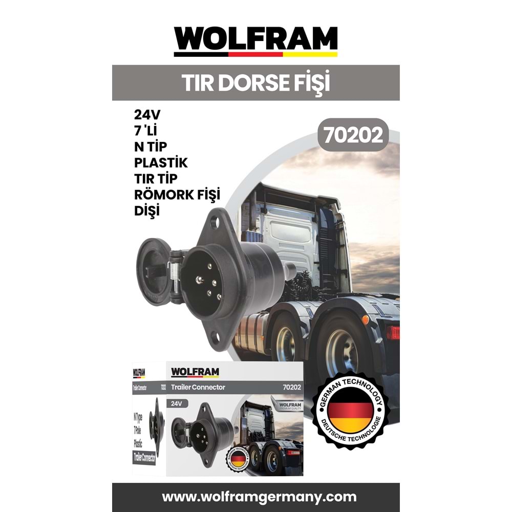 7 Lİ N TİP PLASTİK TIR DORSE FİŞİ DİŞİ 24V