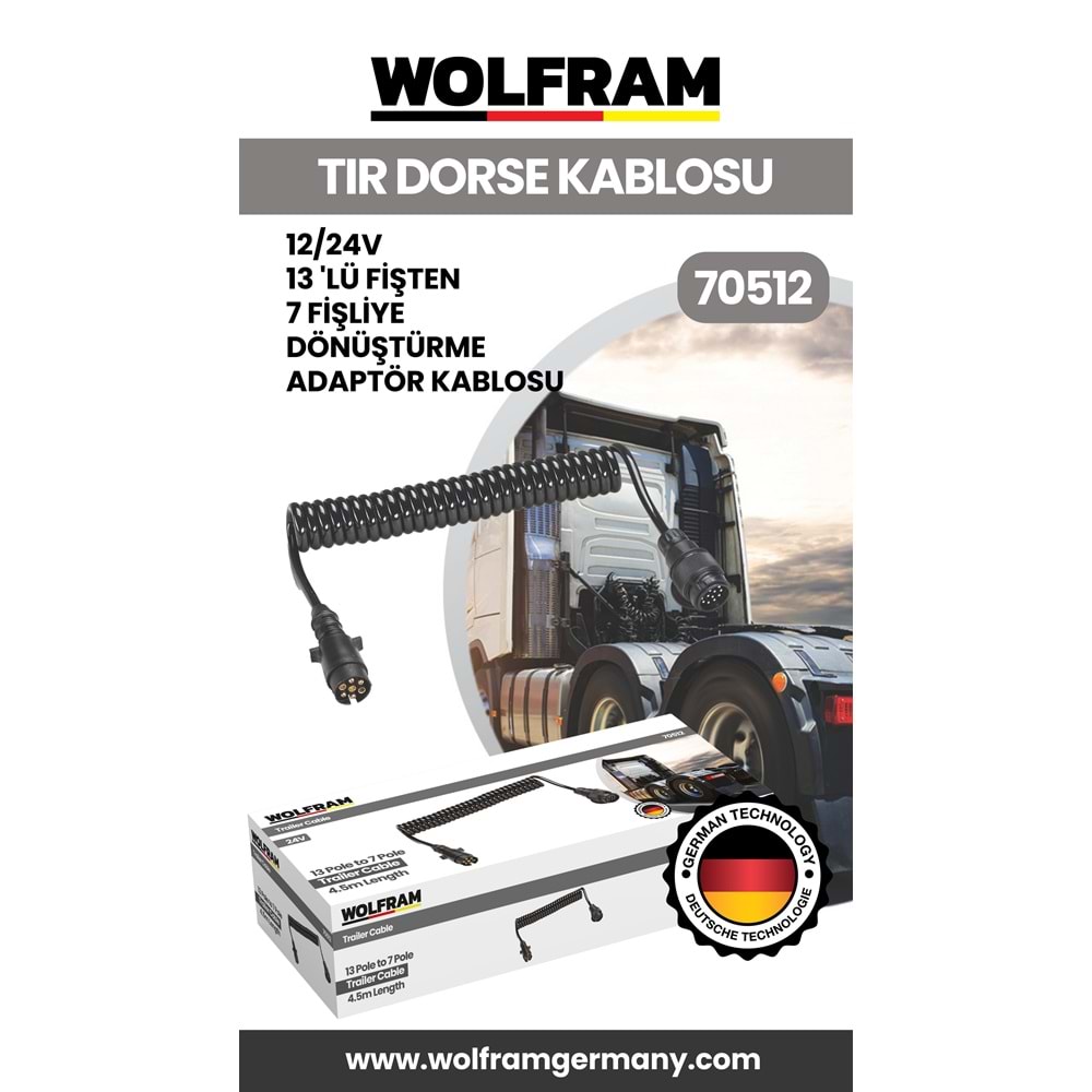 13 LÜ FİŞTEN 7 FİŞLİYE DÖNÜŞTÜRME ADAPTÖR KABLOSU 12/24V