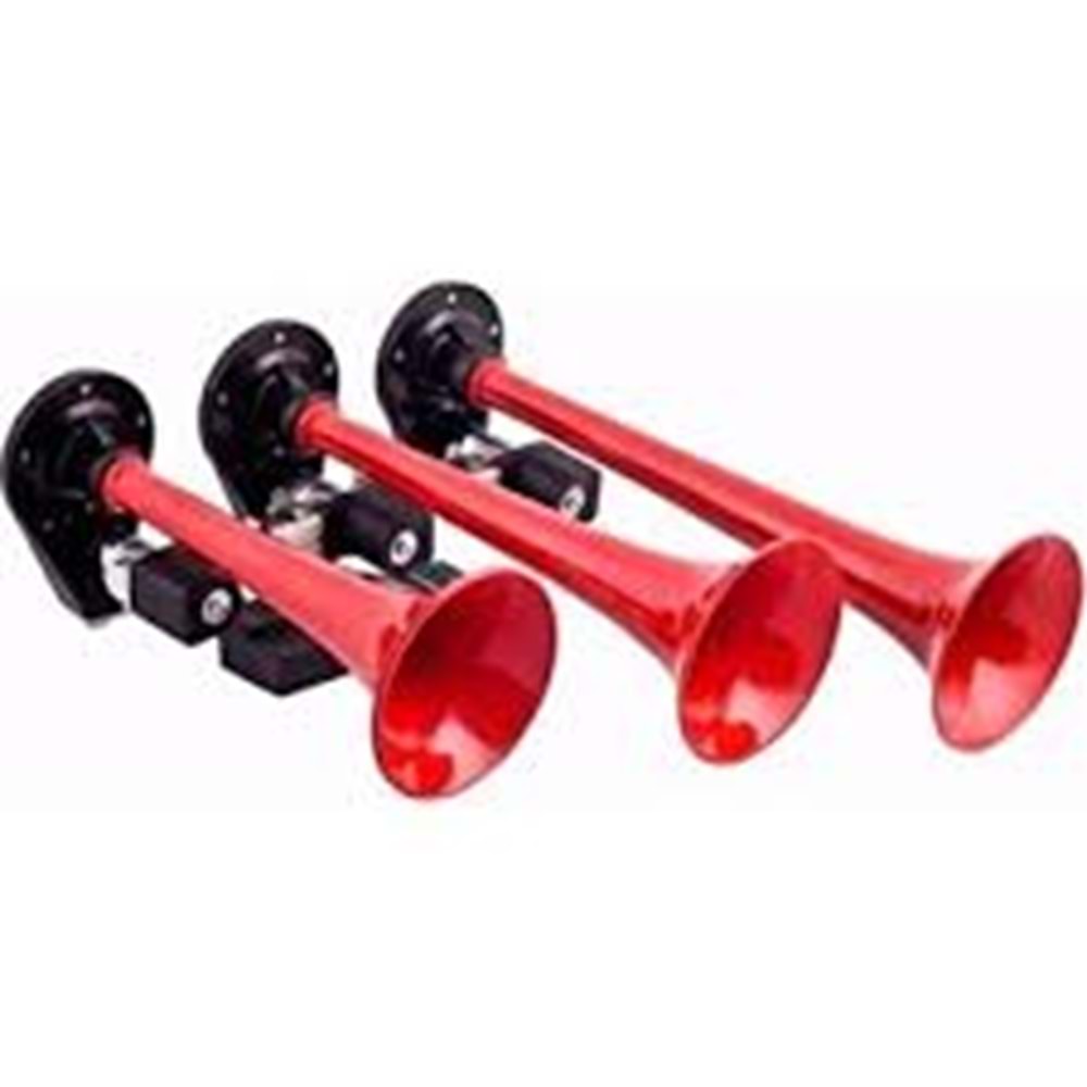 3 SESLİ ARAP KORNA KROMLU KOMPAKT TİP 12V