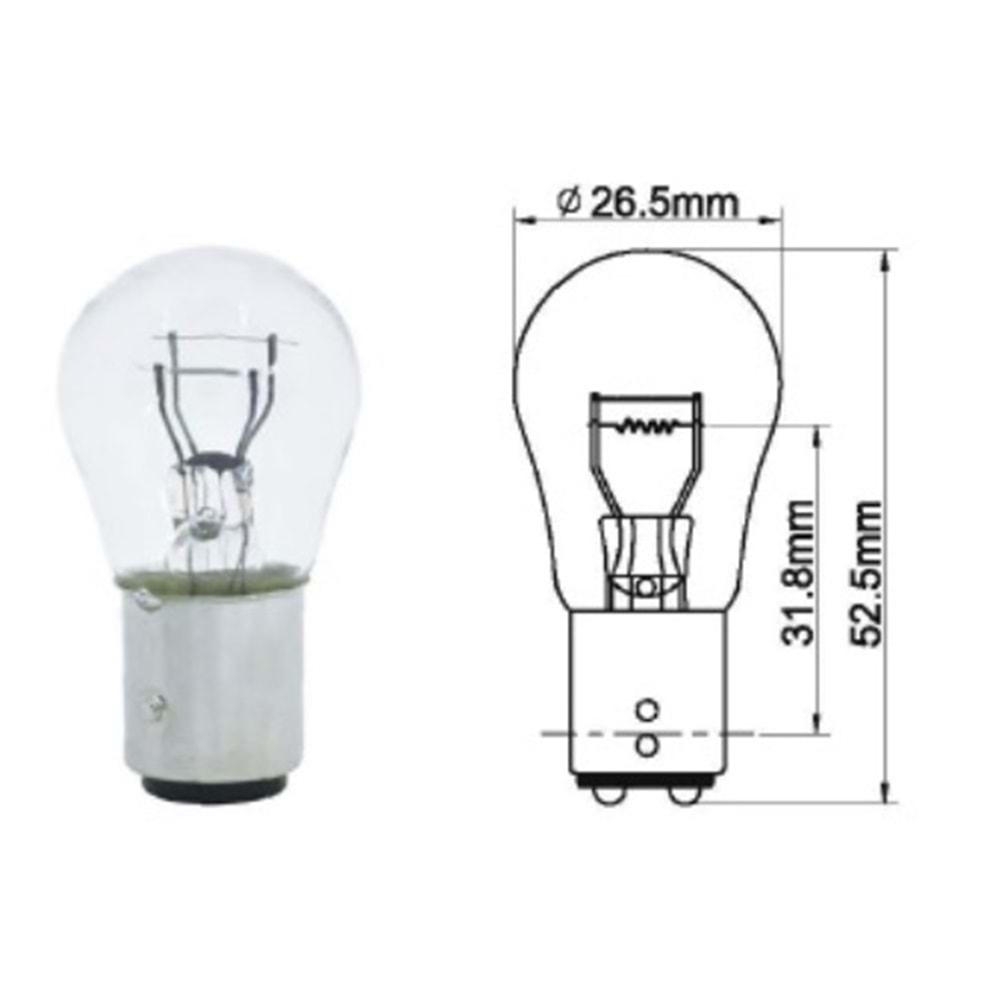 1016 12 V 21 / 5 W STOP/SİNYAL AMPULU