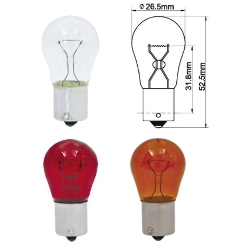 12V 21W 93 SİNYAL AMPUL Y.T BEYAZ