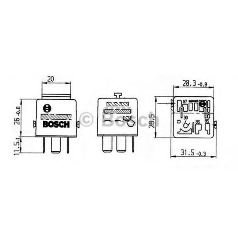 BOSCH 4 UÇLU RÖLE TURUNCU