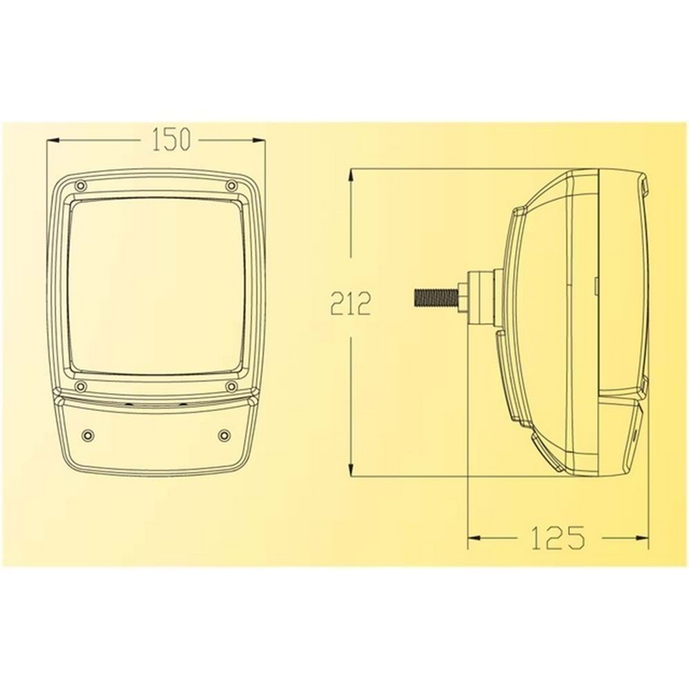 İŞ MAK.ÖN FAR YANDAN BAĞL.SOL 12 V ORJİNAL SOKETLİ