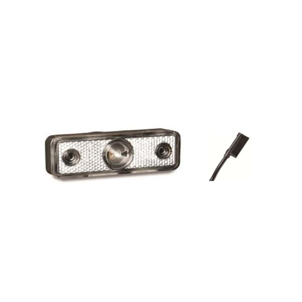 KRONE TİP SIDE MARKER KIRM.LED BRAKETLİ KLİKLİ