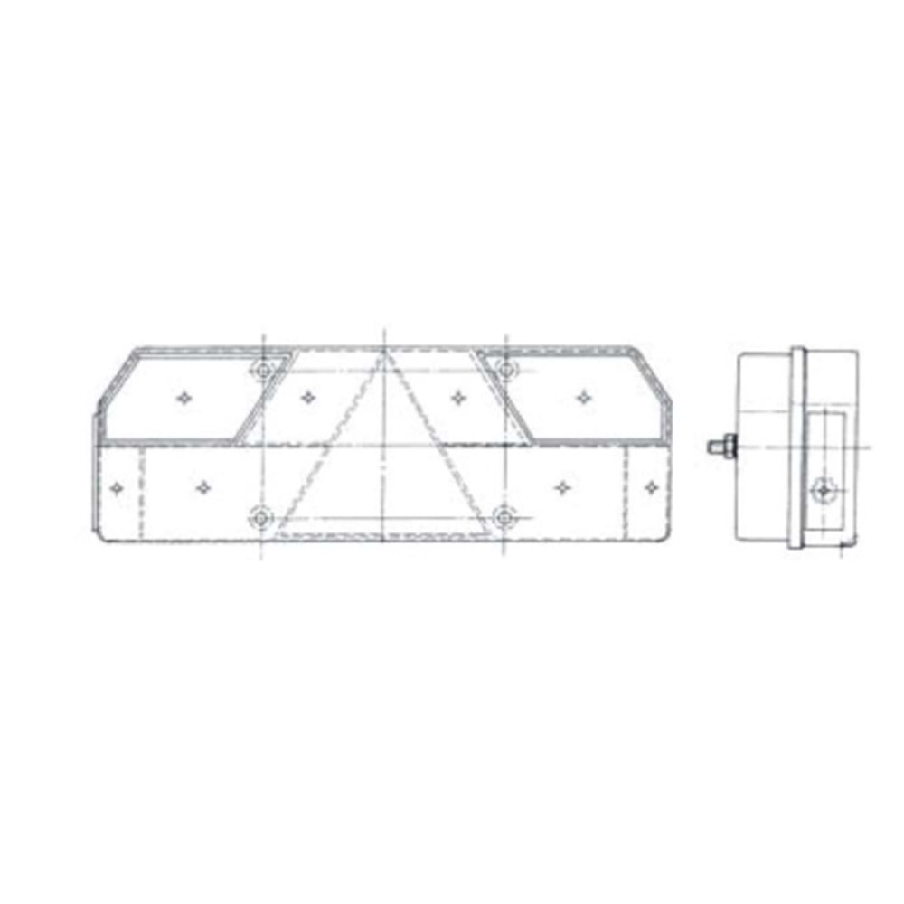 ÜÇGENLİ MEGA STOP CAM (FÜME ) -SAĞ