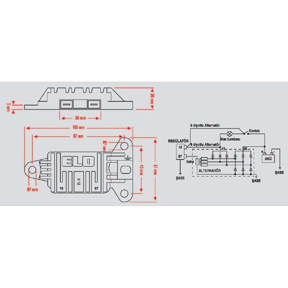 ELO ELEKTRONİK KONJEKTÖR 24V.B TİPİ
