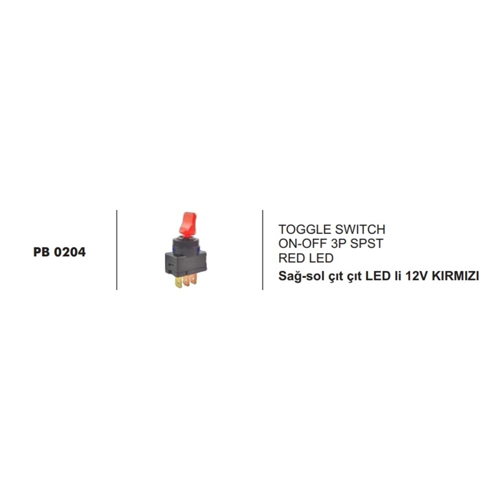 SAĞ-SOL ÇIT-ÇIT LED Lİ 12V KIRMIZI
