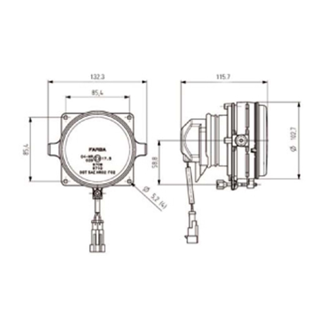 FAR SİS CADFACE 24V BONE K.LU ÇİZGİLİ CAMLI