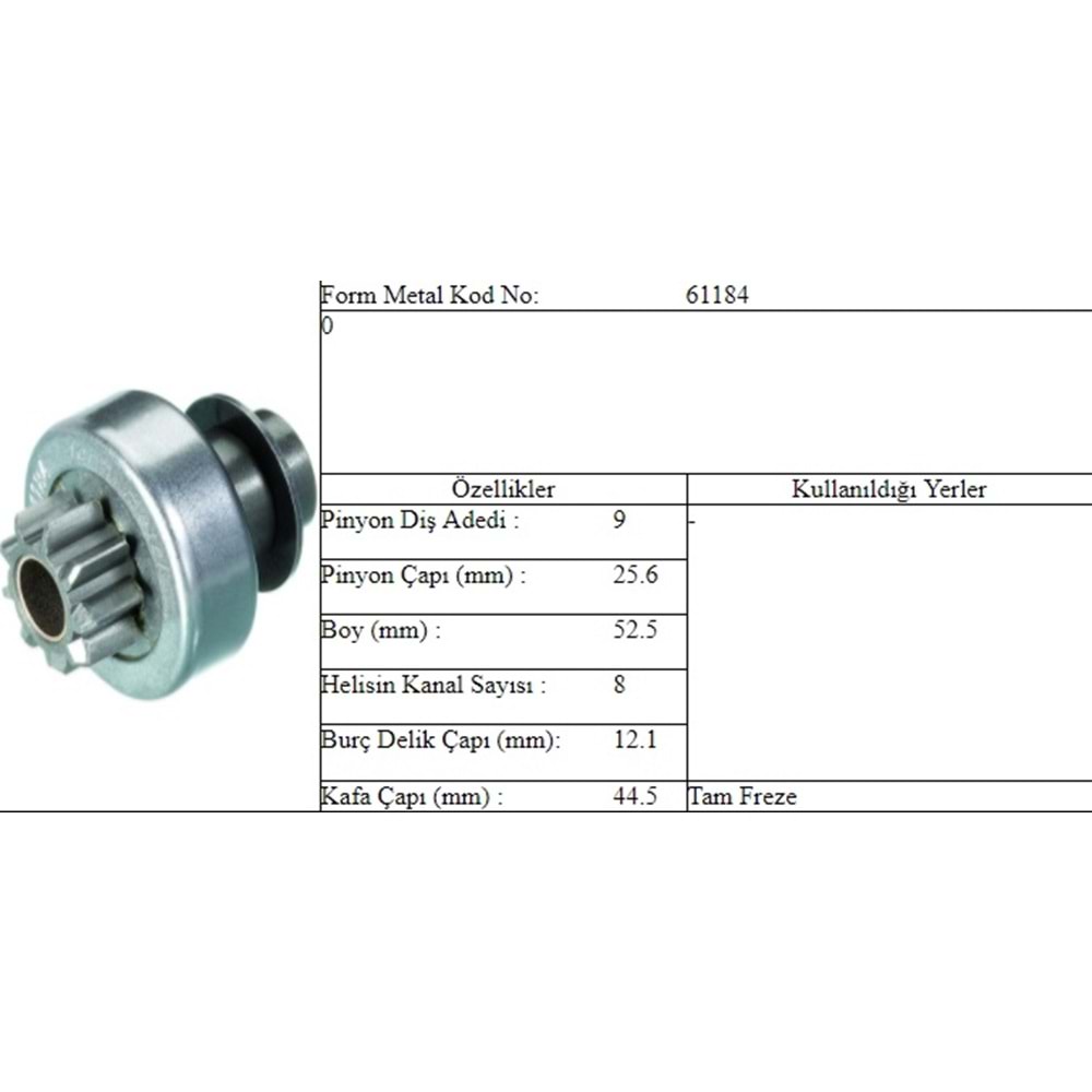 M.DİŞLİ 9 DİŞ MITSUBISHI