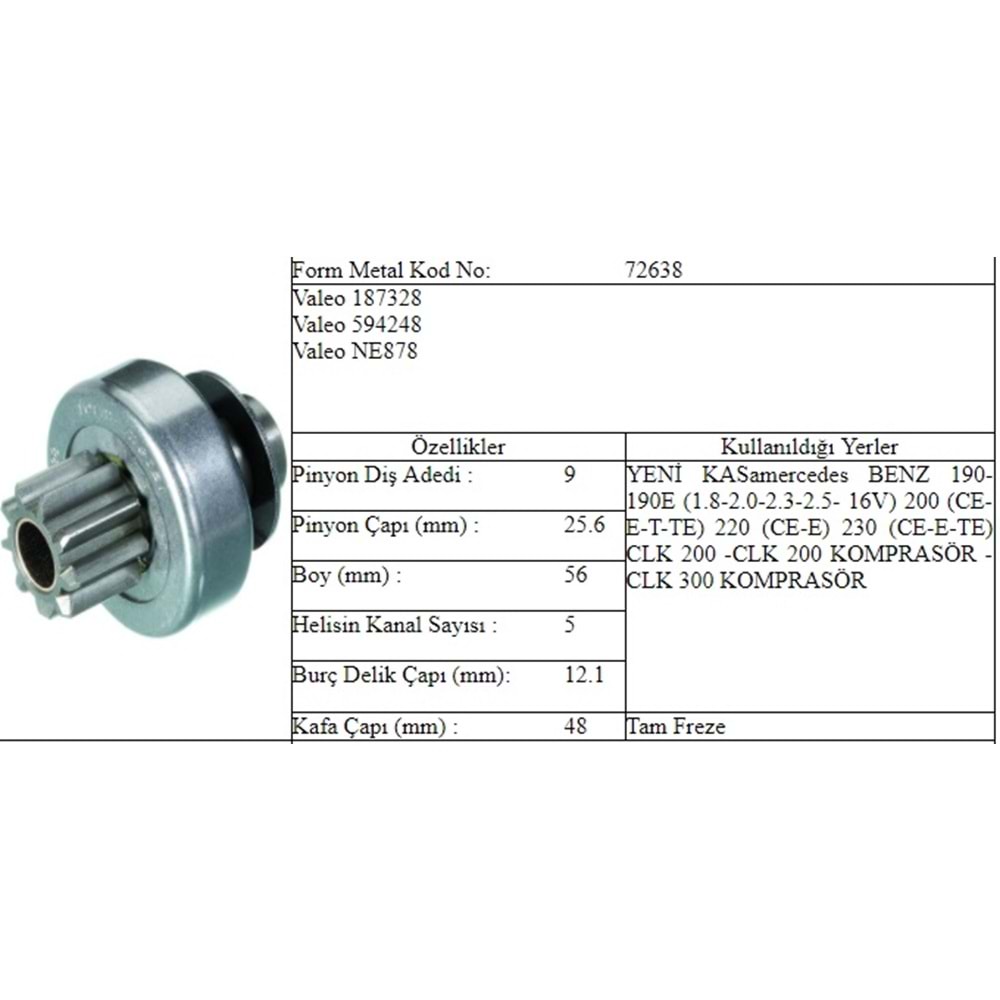 M.DİŞLİ 9 DİŞ MERCEDES V328