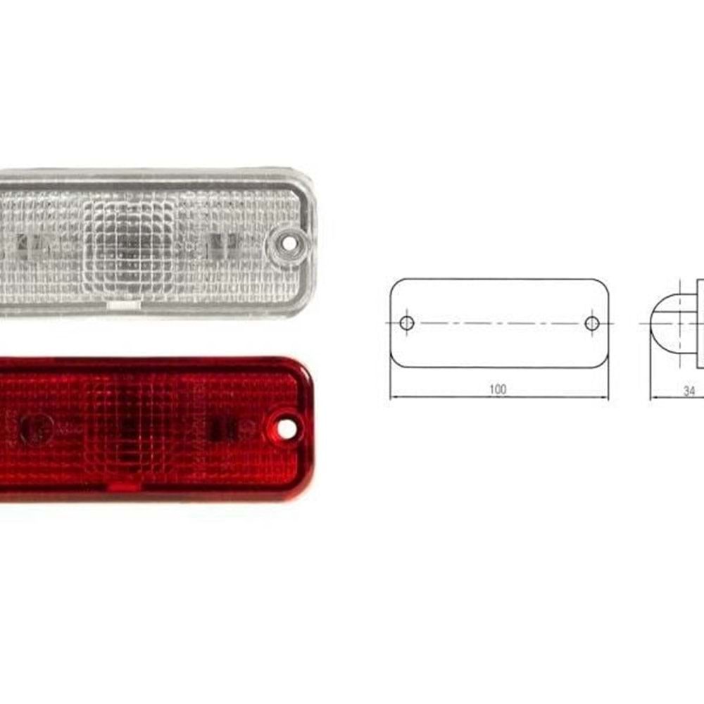 MERCEDES KAMYON POZİSYON LAM KIRMIZI 600072