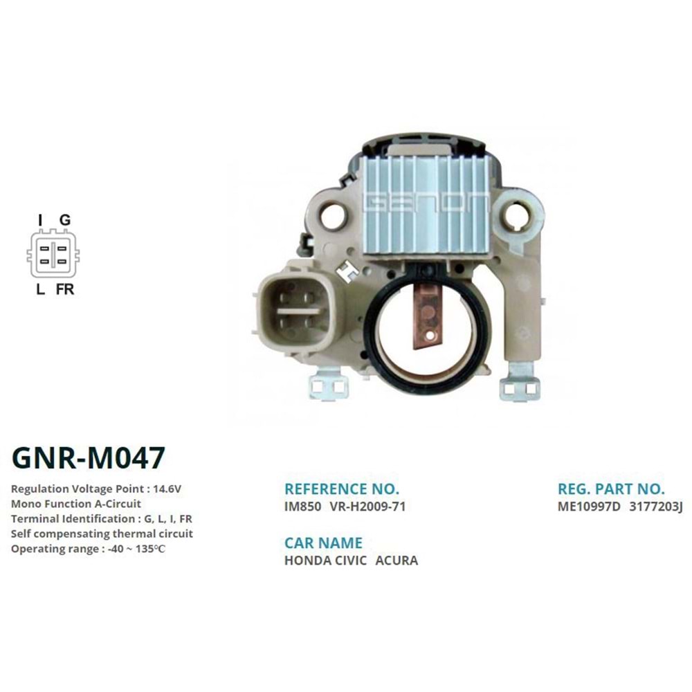 KONJ. 12V HONDA CIVIC 4 FIS (G, L, I, FR)