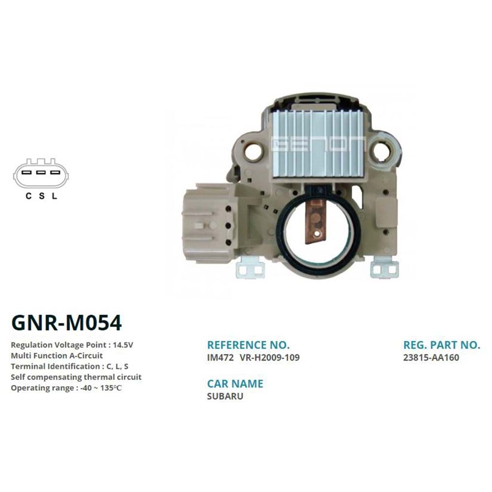 KONJ. 12V SUBARU (C, L, S)