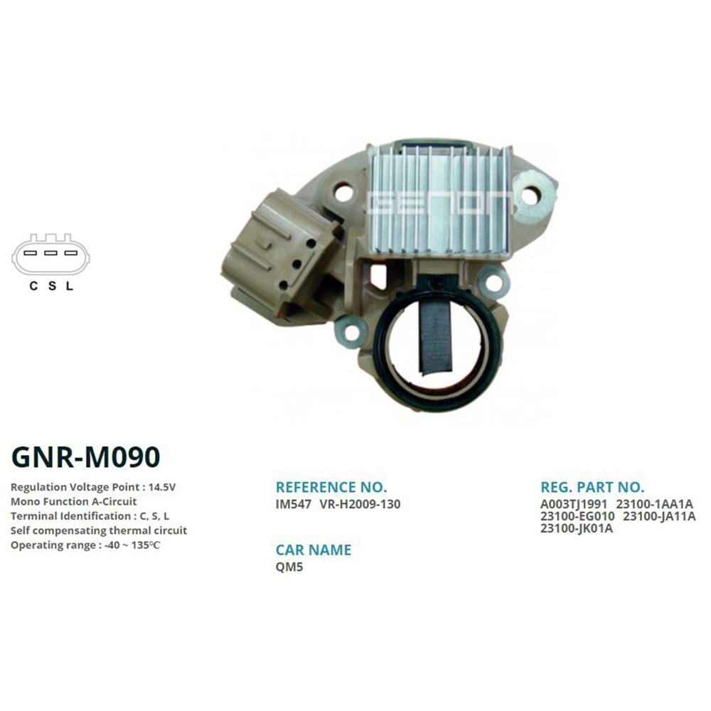 KONJ. 12V INFINITI (A3TJ1991) (C, S, L)