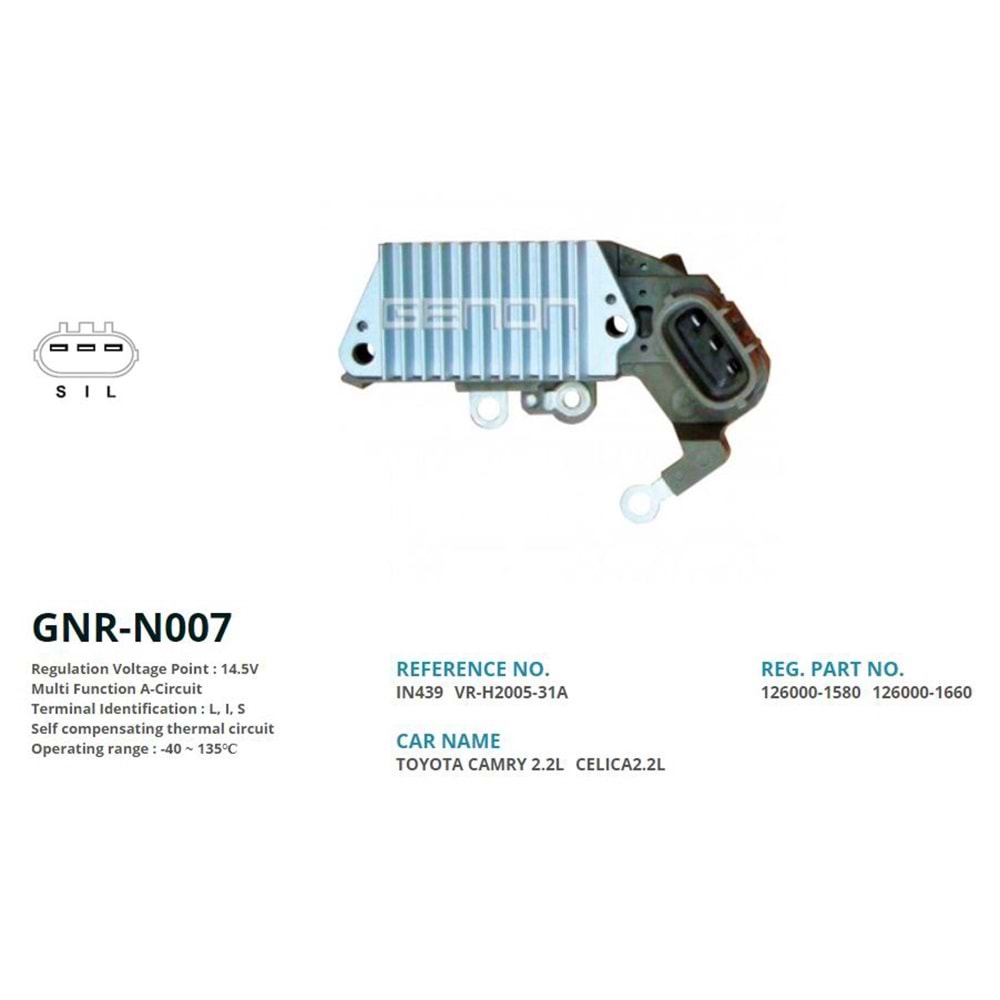 KONJ. 12V TOYOTA CAMRY - CELICA 63.5mm (L, I, S)