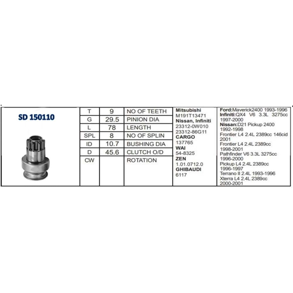 M.DİŞLİSİ 9 DİŞ NISSAN FORKLIFT KISA