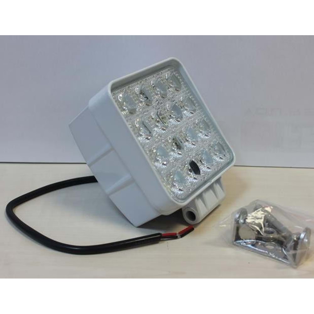 16 LEDLİ ÇALIŞMA LAMBASI 9-60V KARE KALIN