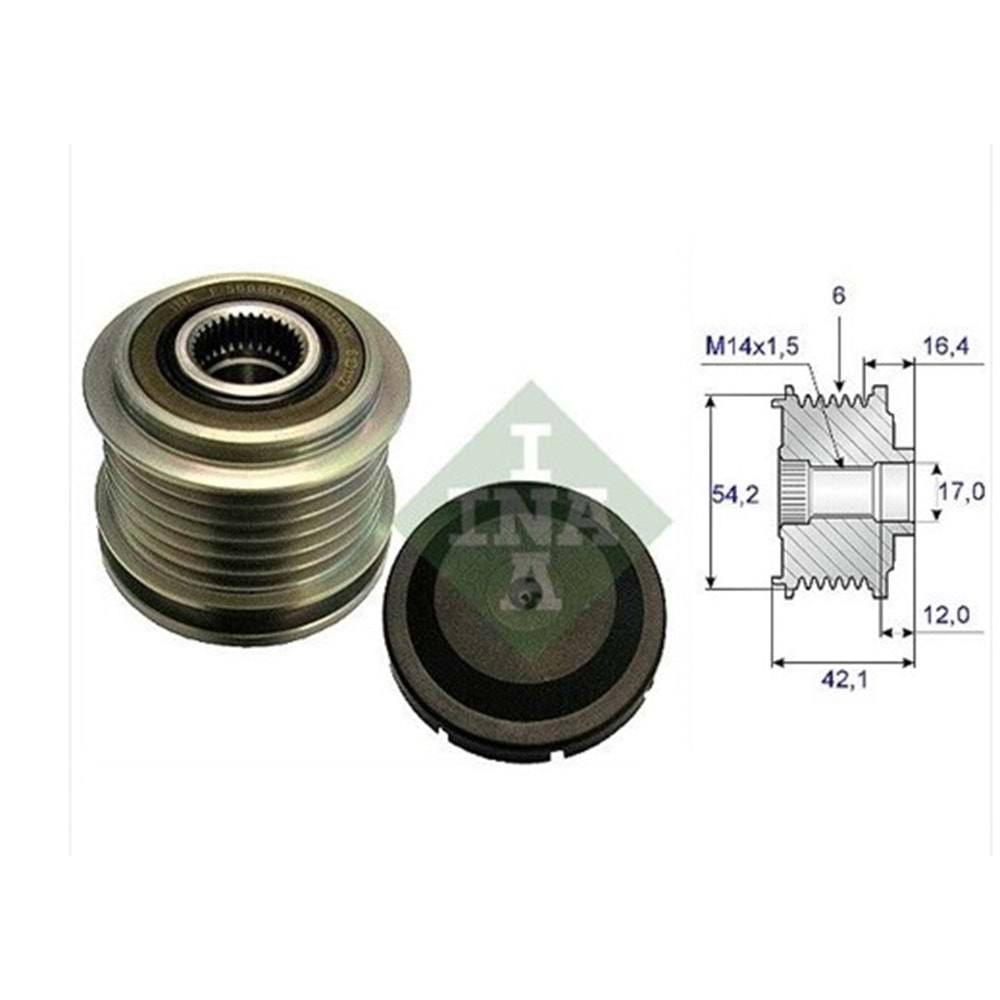 ALTERNATÖR KASNAĞI 6 KAN FORD C-MAX/FIEST/EGEA 1.6