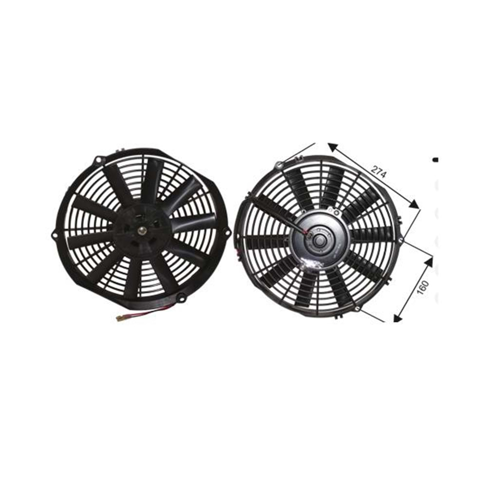 FAN MOTORU F1100 UNIVERSAL 11`PERVANELİ 12V