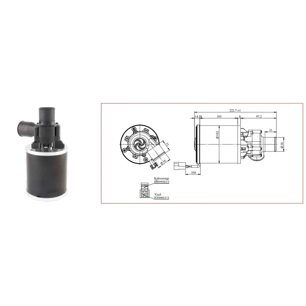 24V BÜYÜK POMPA 6000 lt/h Ø38 0.2 67114091