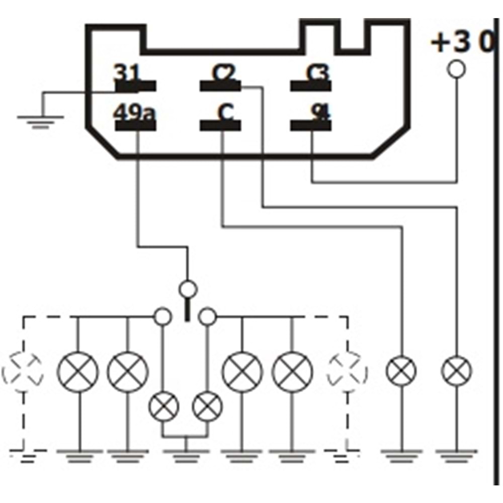 FLAŞER 12V TRAKTÖR MFL 34