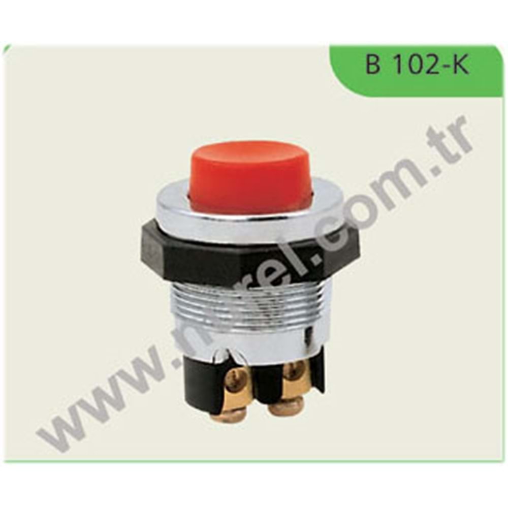 METAL BUTON KLEMENSLİ KIRMIZI