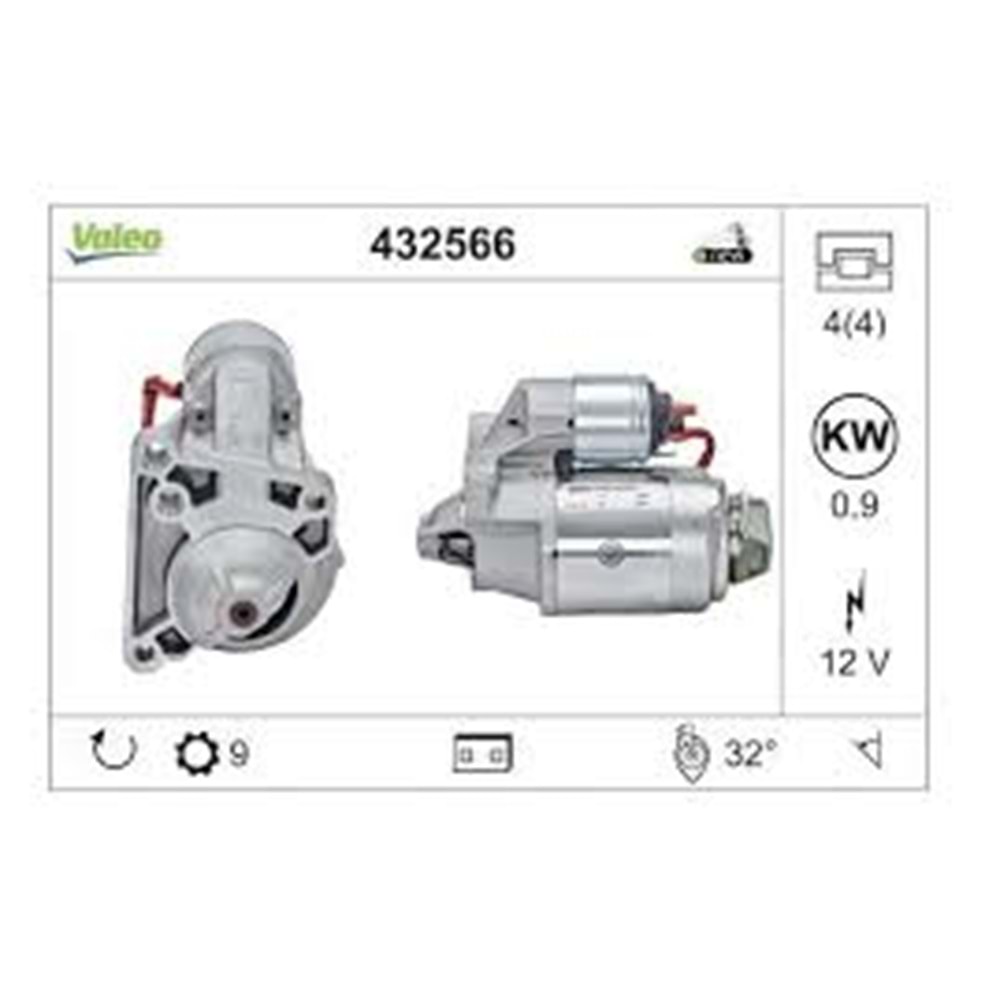 M.MOT.12V 0.9KW 9DİŞ RENAULT VOLVO 440 460