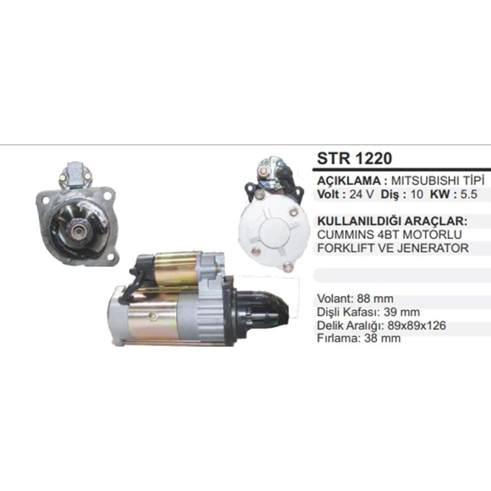 MARŞ MOTORU MITS. 24V.10D.CUMMINS 4BT