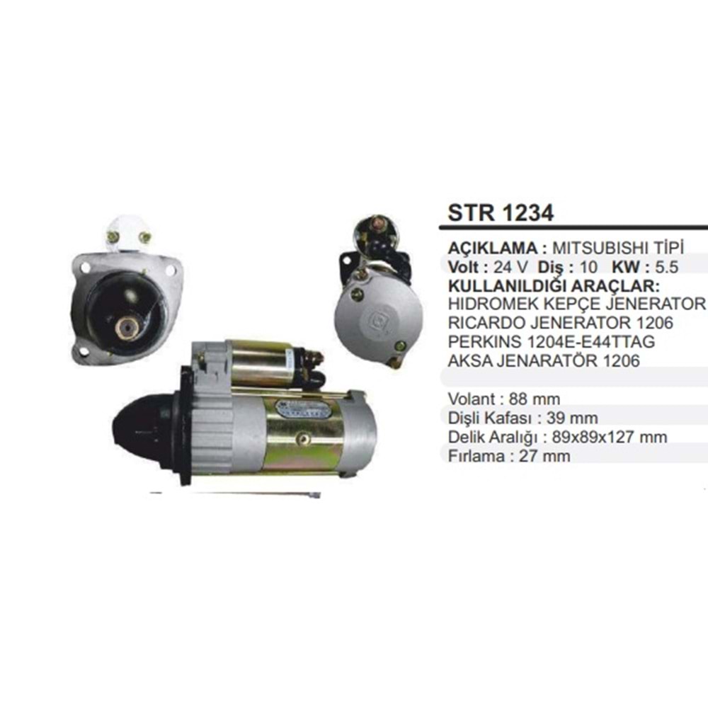 MARŞ MOTORU MITS. 24V.10D.PERKINS HIDROMEK