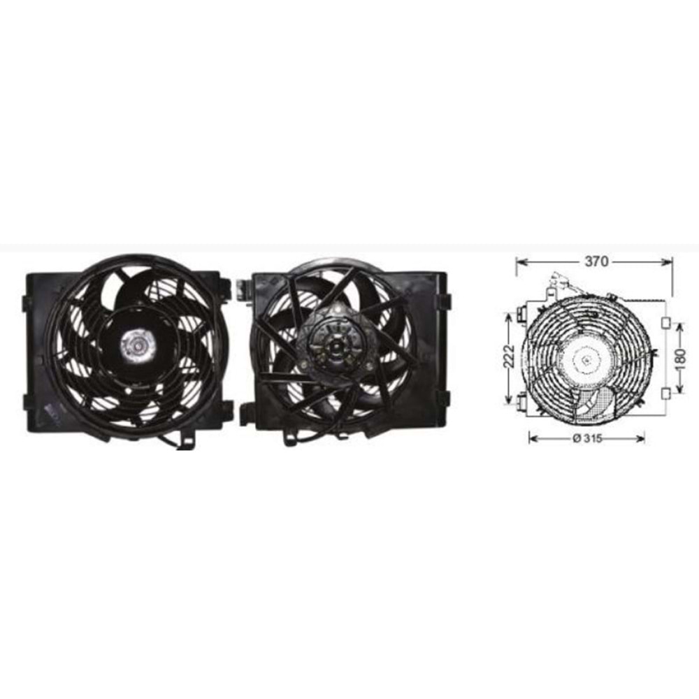 FAN MOTORU 12V.OPEL CORSA KLİMALI