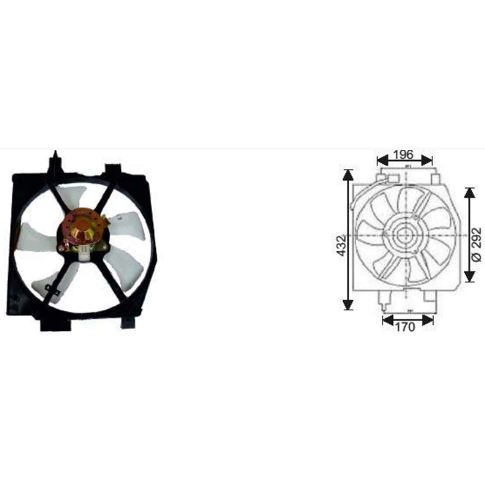 FAN MOTORU MAZDA 626 1,8/2,0