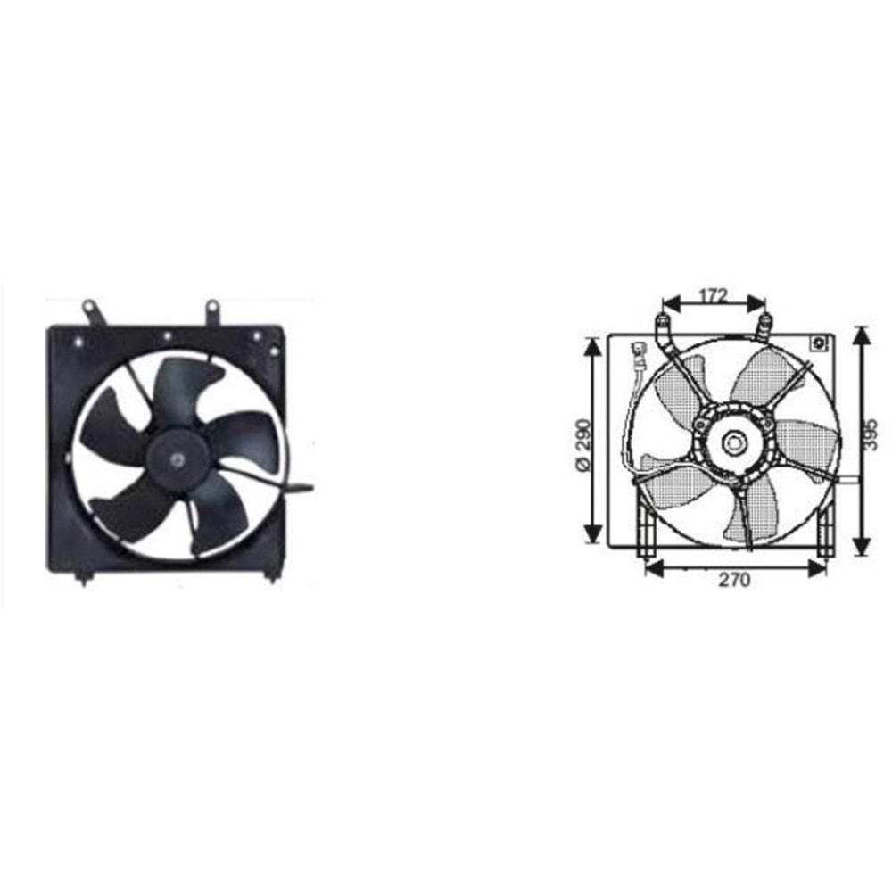 FAN MOTORU HONDA JAZZ 1,2/1,4 2002->2008