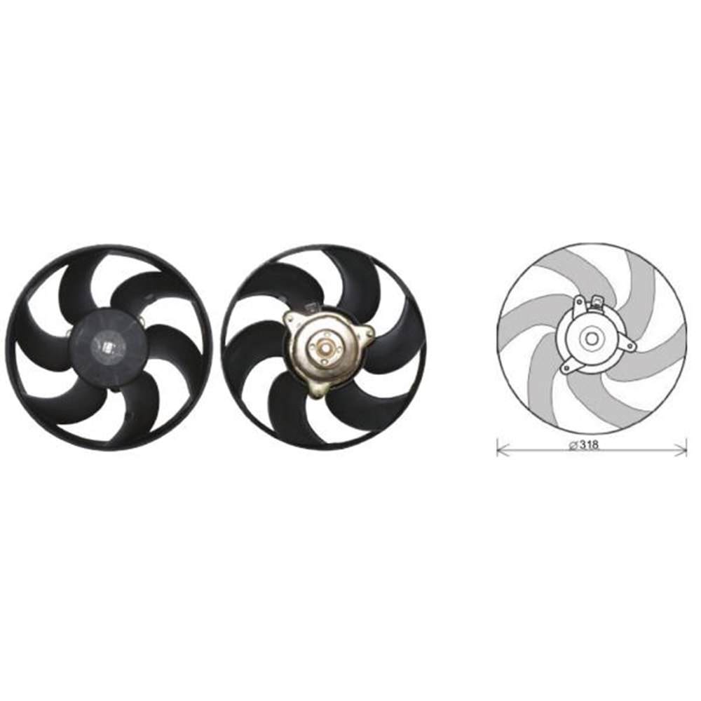 PEUGEOT 306 FAN MOTORU 320 MM
