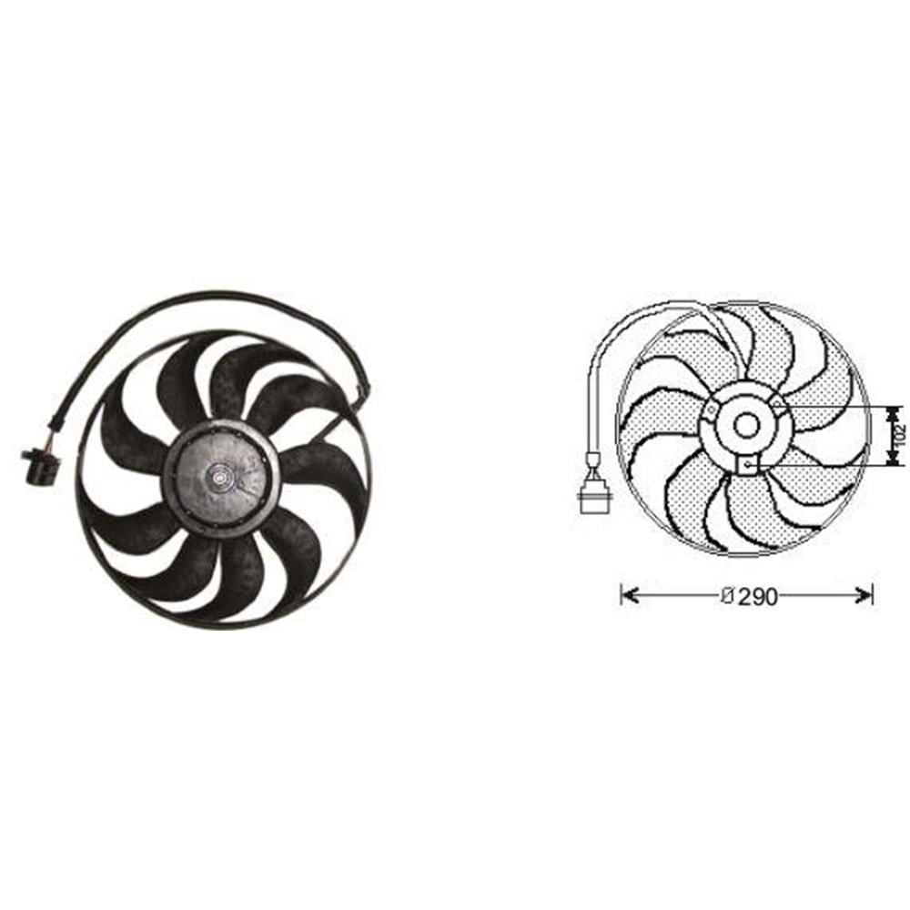 FAN MOTORU VW.BORA/GOLF 2004->1,6 16V.
