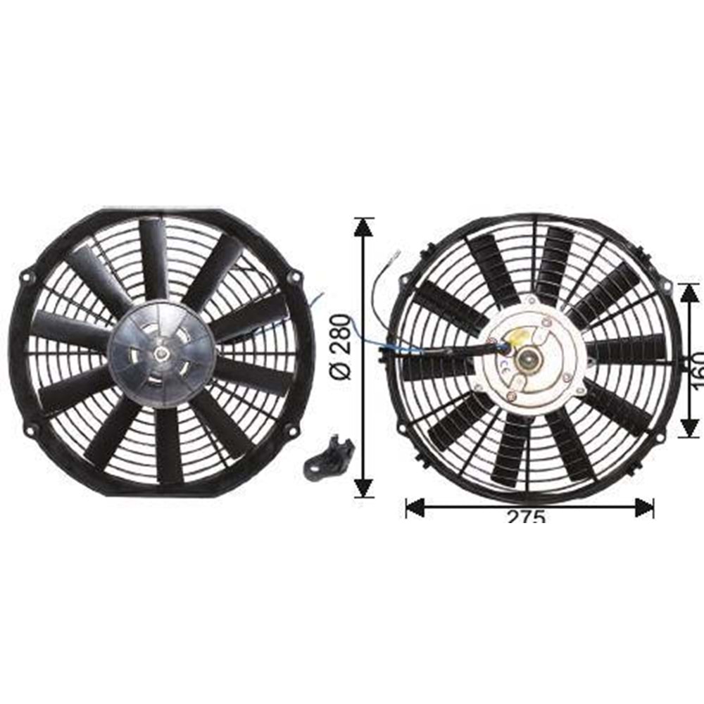 PERVANELİ FAN MOTORU 24 V 12
