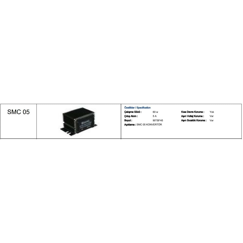 24V 5A SWITCHMODE 3 UÇLU 60W