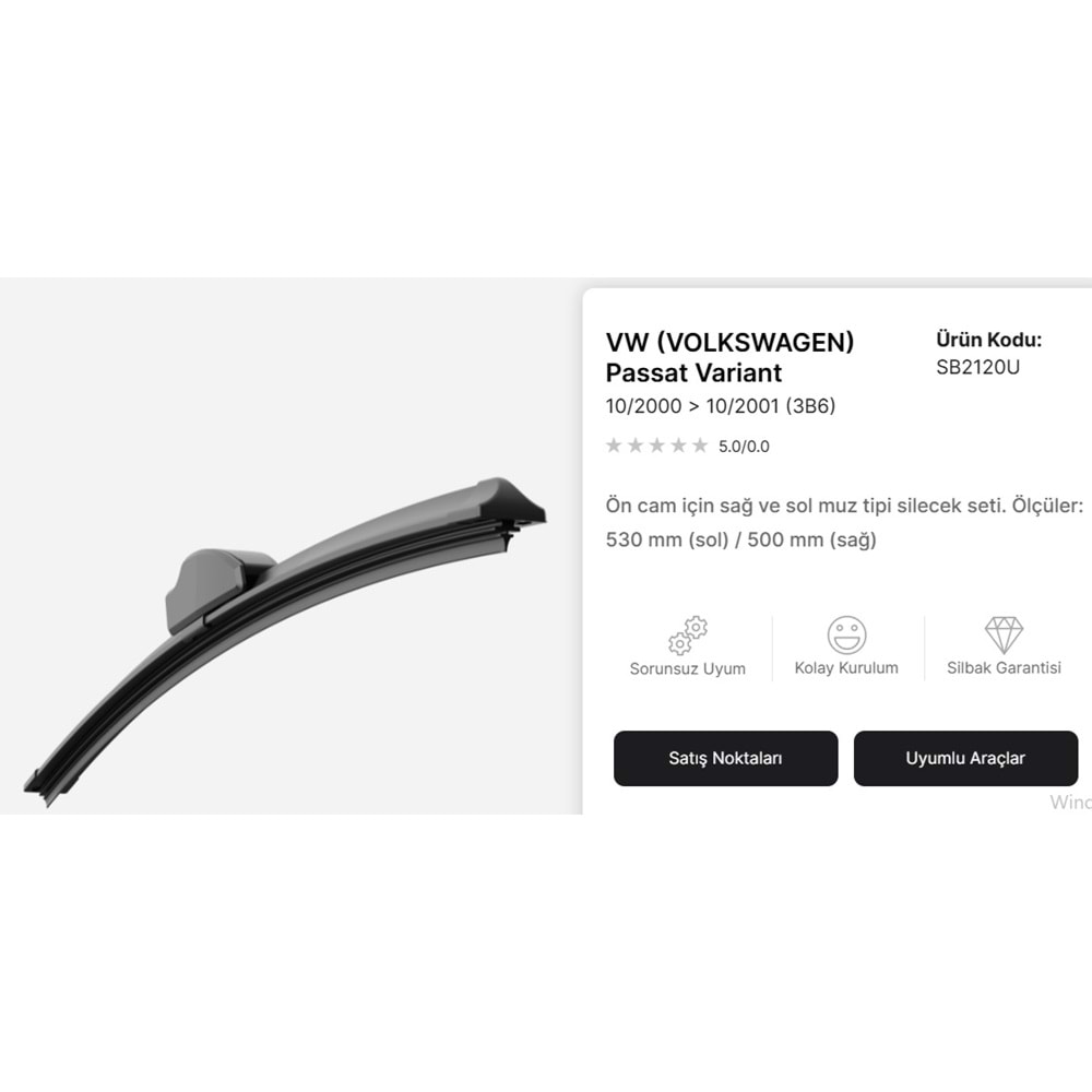 OTO CAM SİLECEK SÜPÜRGESİ