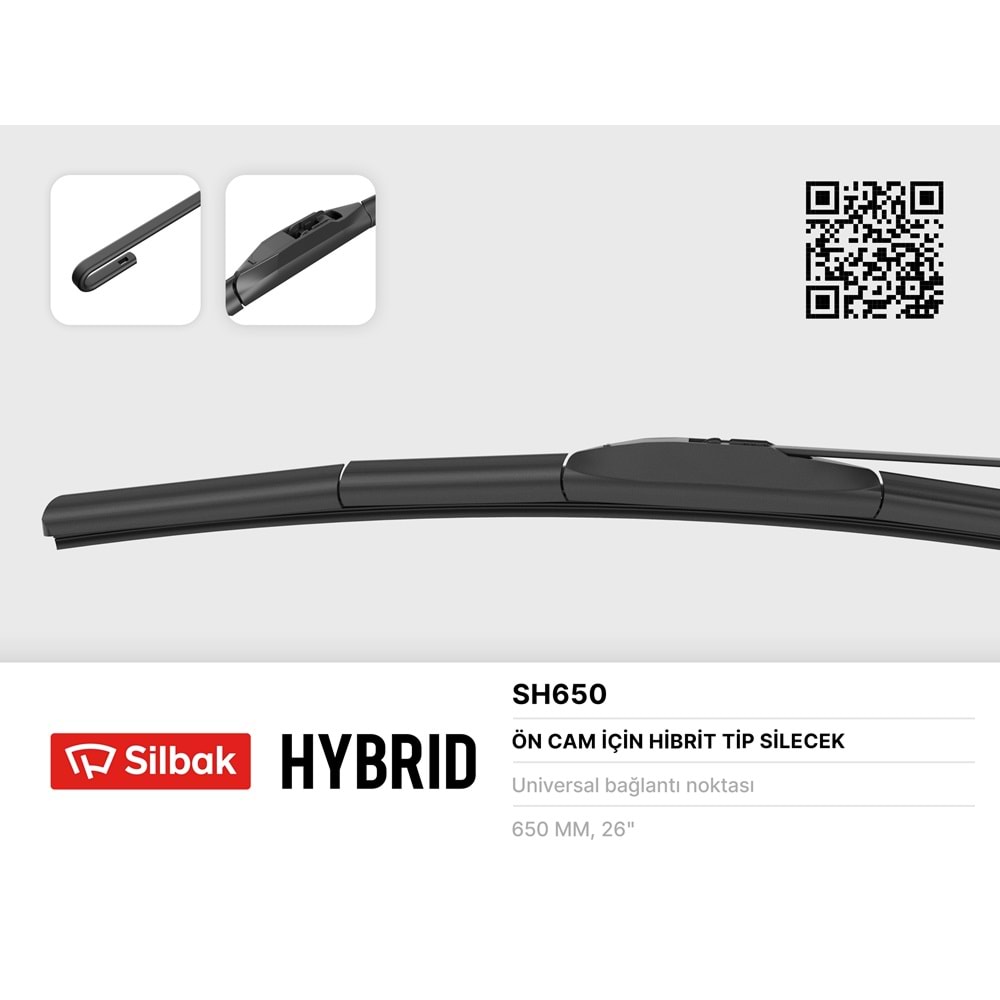 650MM UNİVERSAL HYBRID TİP SİLECEK SÜPÜRGESİ